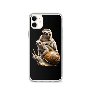 Sloth Riding A Snail iPhone Case