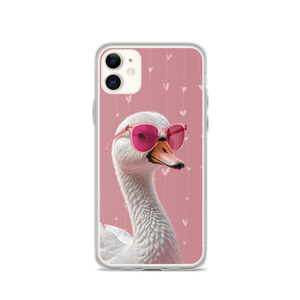 Cute Pink Swan iPhone Case