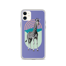 Giraffe Zebra Purple iPhone Case