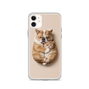 Cute Baby Cat and Dog Sleep iPhone Case