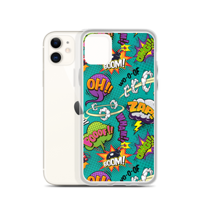 Comic Text Pattern iPhone Case