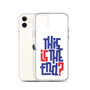 IS/THIS IS THE END? Navy Red iPhone Phone Case