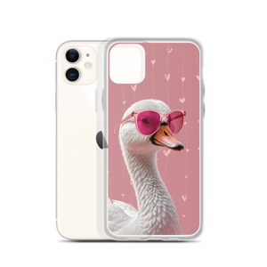 Cute Pink Swan iPhone Case