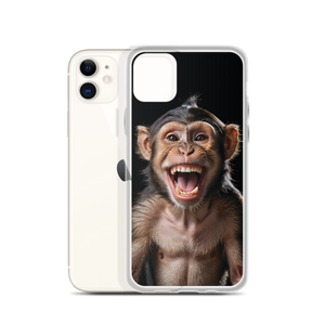 Happy Monkey Black iPhone Case