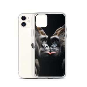 Gorilla Kissing iPhone Case