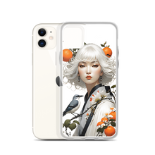 Beauty Lady with Orange and Bird iPhone Case