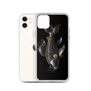 Minimalism Copperplate Art Fish iPhone Case