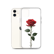 Red Rose on White iPhone Case