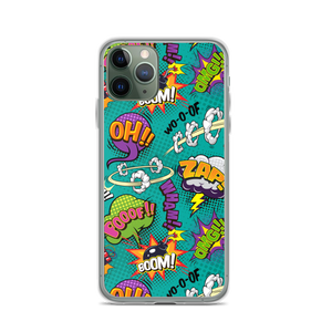 Comic Text Pattern iPhone Case