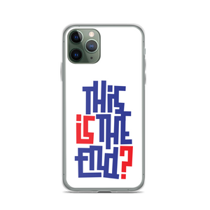 IS/THIS IS THE END? Navy Red iPhone Phone Case