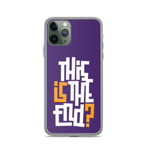 IS/THIS IS THE END? Purple Yellow Reverse iPhone Phone Case