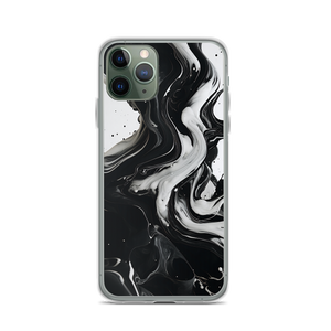 Black and White Fluid iPhone® Phone Case