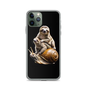 Sloth Riding A Snail iPhone Case