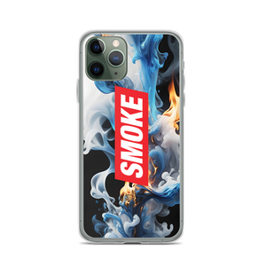 Blue Smoke Fire iPhone Case