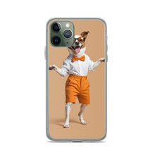 Happy Dancing Dog Beige iPhone Case