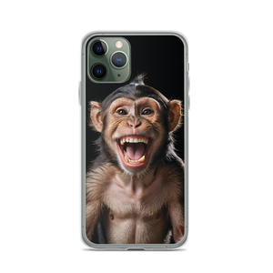 Happy Monkey Black iPhone Case