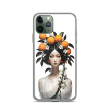 Beauty Lady with Orange Fruits iPhone Case