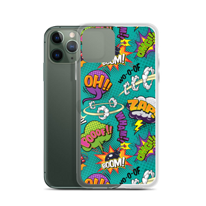 Comic Text Pattern iPhone Case