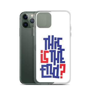 IS/THIS IS THE END? Navy Red iPhone Phone Case