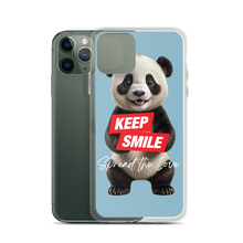 Keep Smile Blue Panda iPhone Case