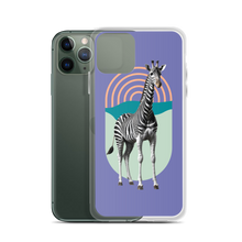 Giraffe Zebra Purple iPhone Case