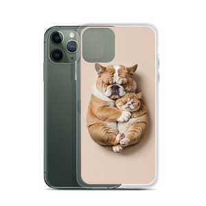 Cute Baby Cat and Dog Sleep iPhone Case