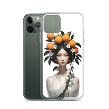 Beauty Lady with Orange Fruits iPhone Case