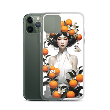 Oriental Lady with Orange Fruits iPhone Case