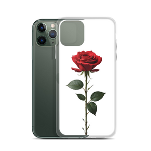 Red Rose on White iPhone Case