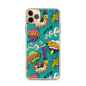 Comic Text Pattern iPhone Case