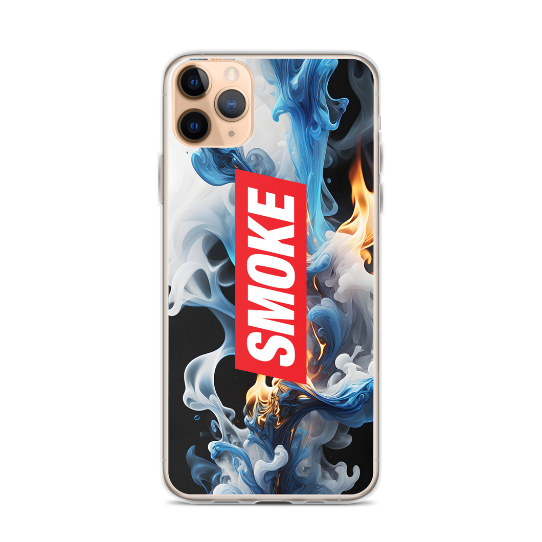 Blue Smoke Fire iPhone Case