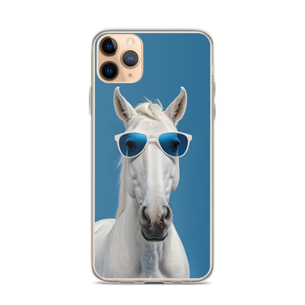 Cool Blue Horse iPhone Case