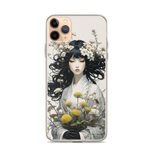 Oriental Lady with Yellow Flowers iPhone Case