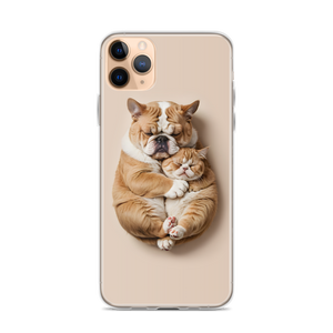 Cute Baby Cat and Dog Sleep iPhone Case