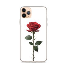 Red Rose on White iPhone Case