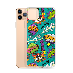 Comic Text Pattern iPhone Case