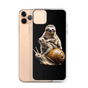 Sloth Riding A Snail iPhone Case