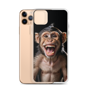 Happy Monkey Black iPhone Case