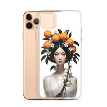 Beauty Lady with Orange Fruits iPhone Case