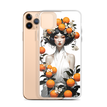 Oriental Lady with Orange Fruits iPhone Case