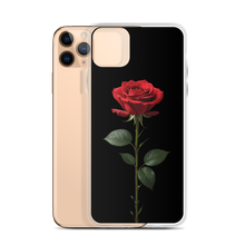 Red Rose on Black iPhone Case