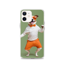 Funny Dancing Dog Green iPhone Case