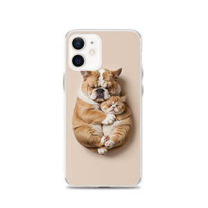 Cute Baby Cat and Dog Sleep iPhone Case