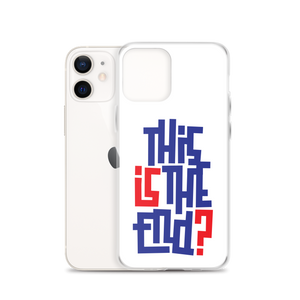 IS/THIS IS THE END? Navy Red iPhone Phone Case