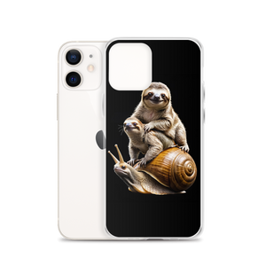 Sloth Riding A Snail iPhone Case