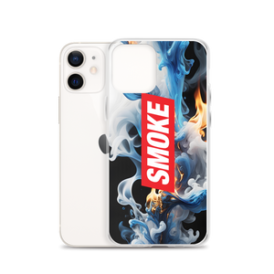 Blue Smoke Fire iPhone Case