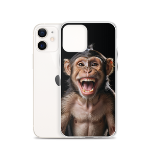 Happy Monkey Black iPhone Case