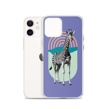 Giraffe Zebra Purple iPhone Case