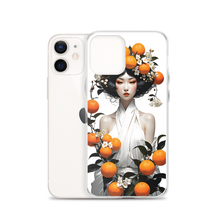 Oriental Lady with Orange Fruits iPhone Case