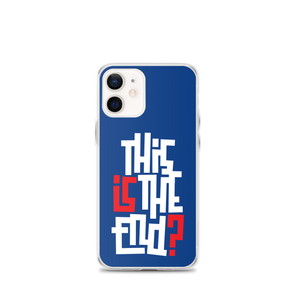 IS/THIS IS THE END? Navy Blue Reverse iPhone Phone Case